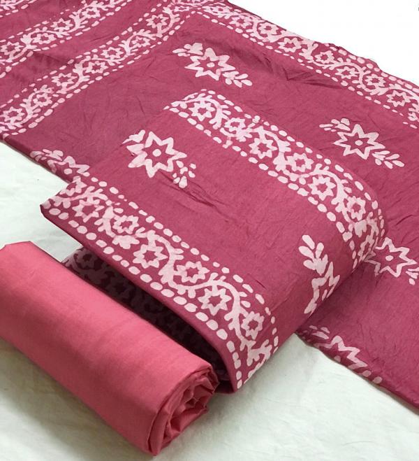TCVT Rani Batik Chanderi silk Designer Dress material